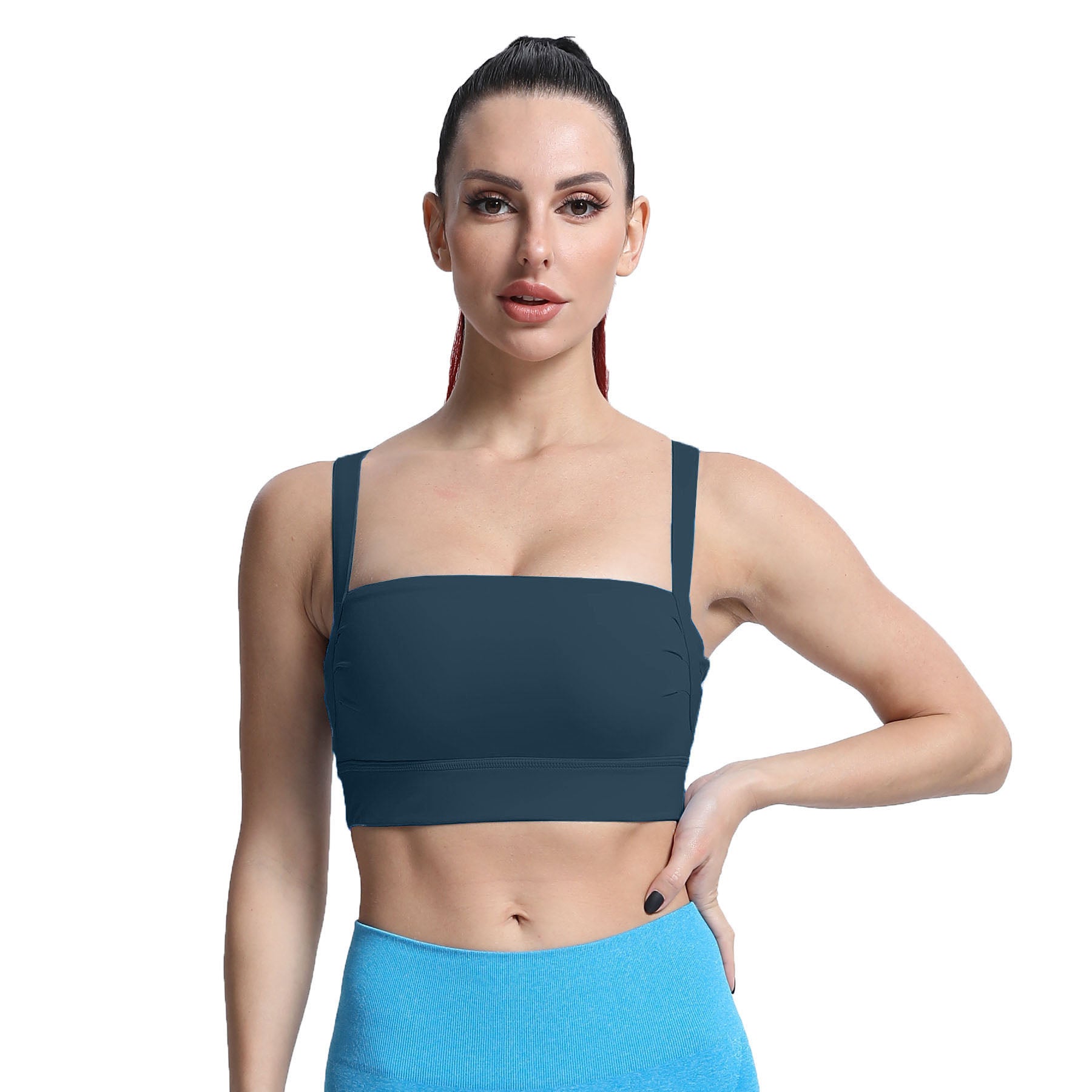 Aoxjox Tube top thick strap open back Bras