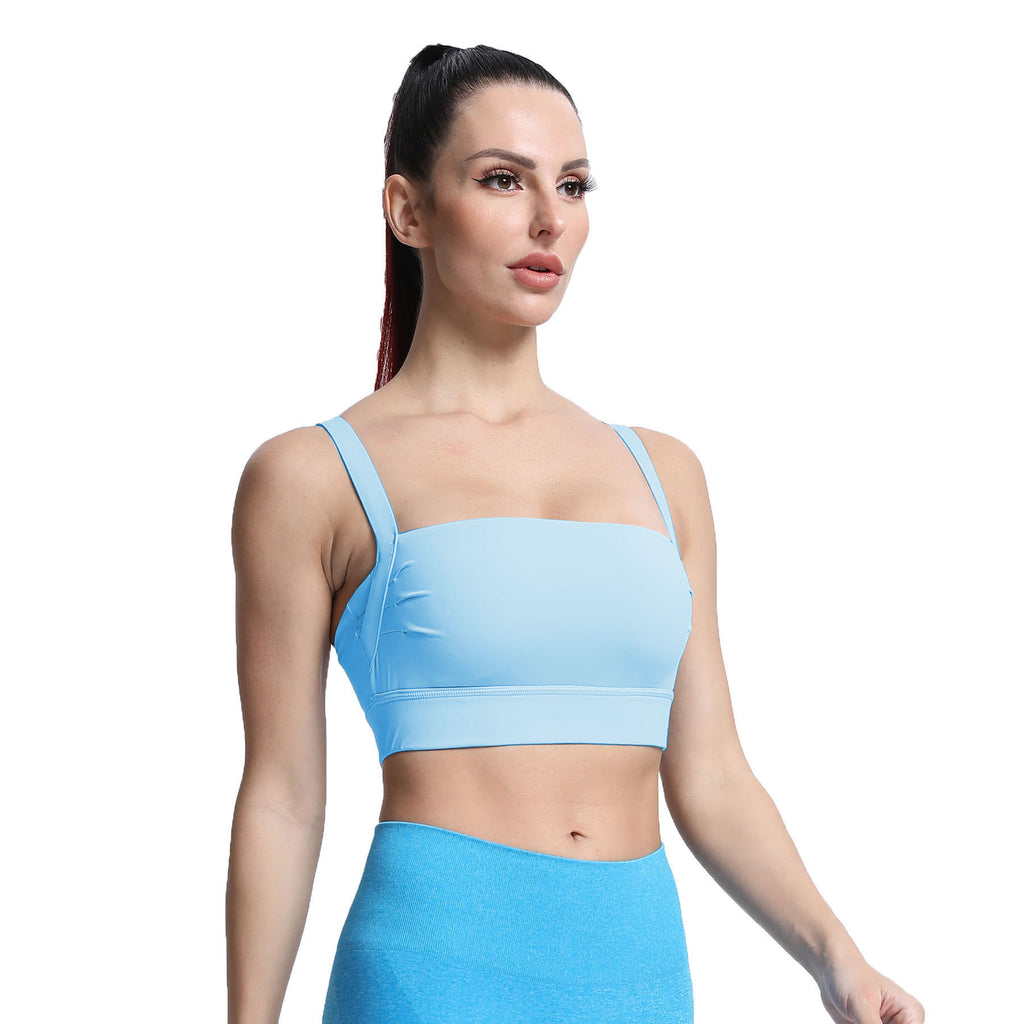 Aoxjox Tube top thick strap open back Bras
