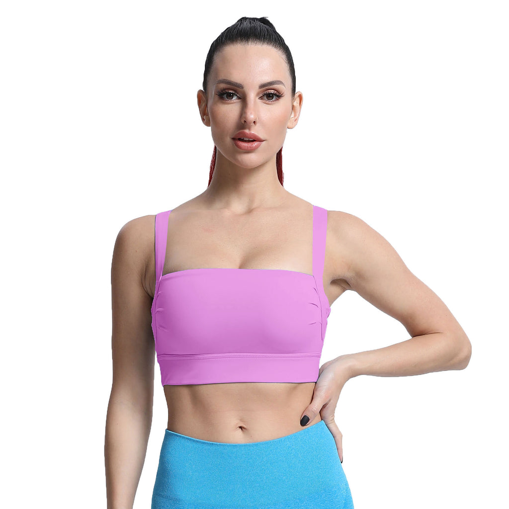 Aoxjox Tube top thick strap open back Bras