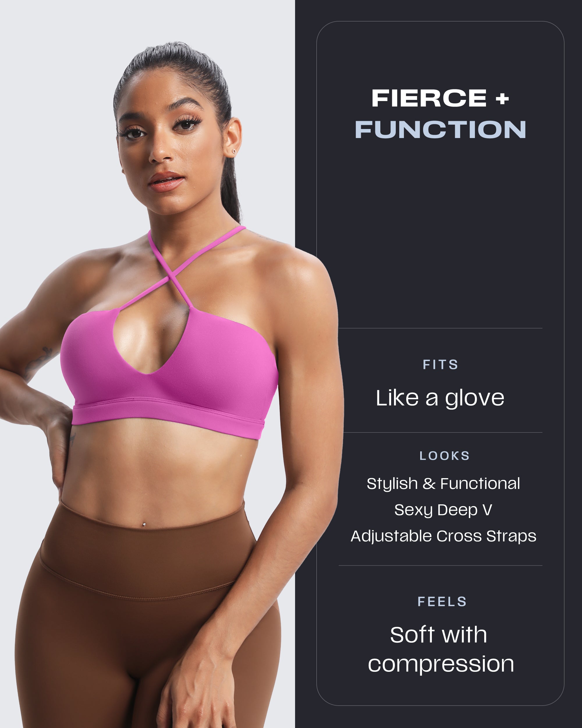 Aoxjox "Jamie" Deep-V Adjustable Bras