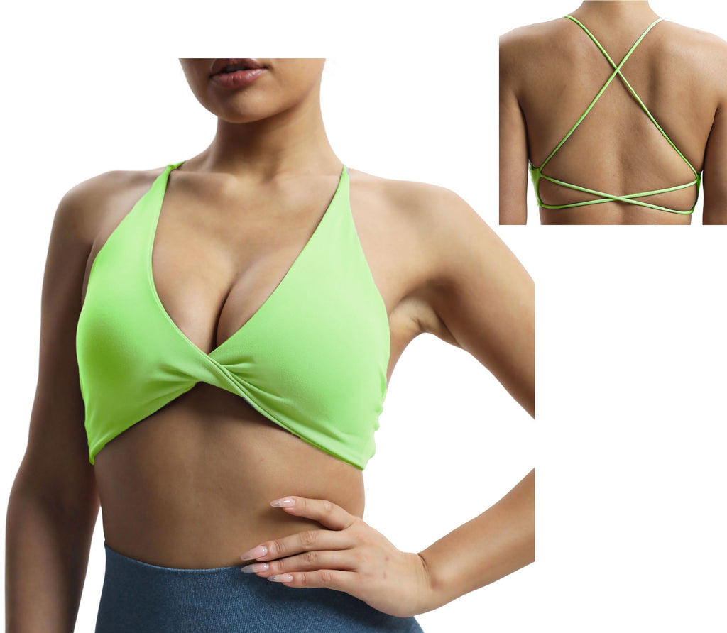Aoxjox "Veronica" Twist Cross-Back Bra