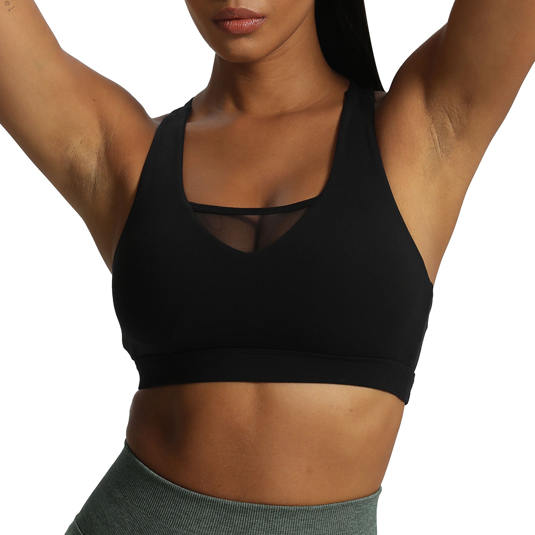 Aoxjox "Hilary" High Impact Mesh Racerback Bra