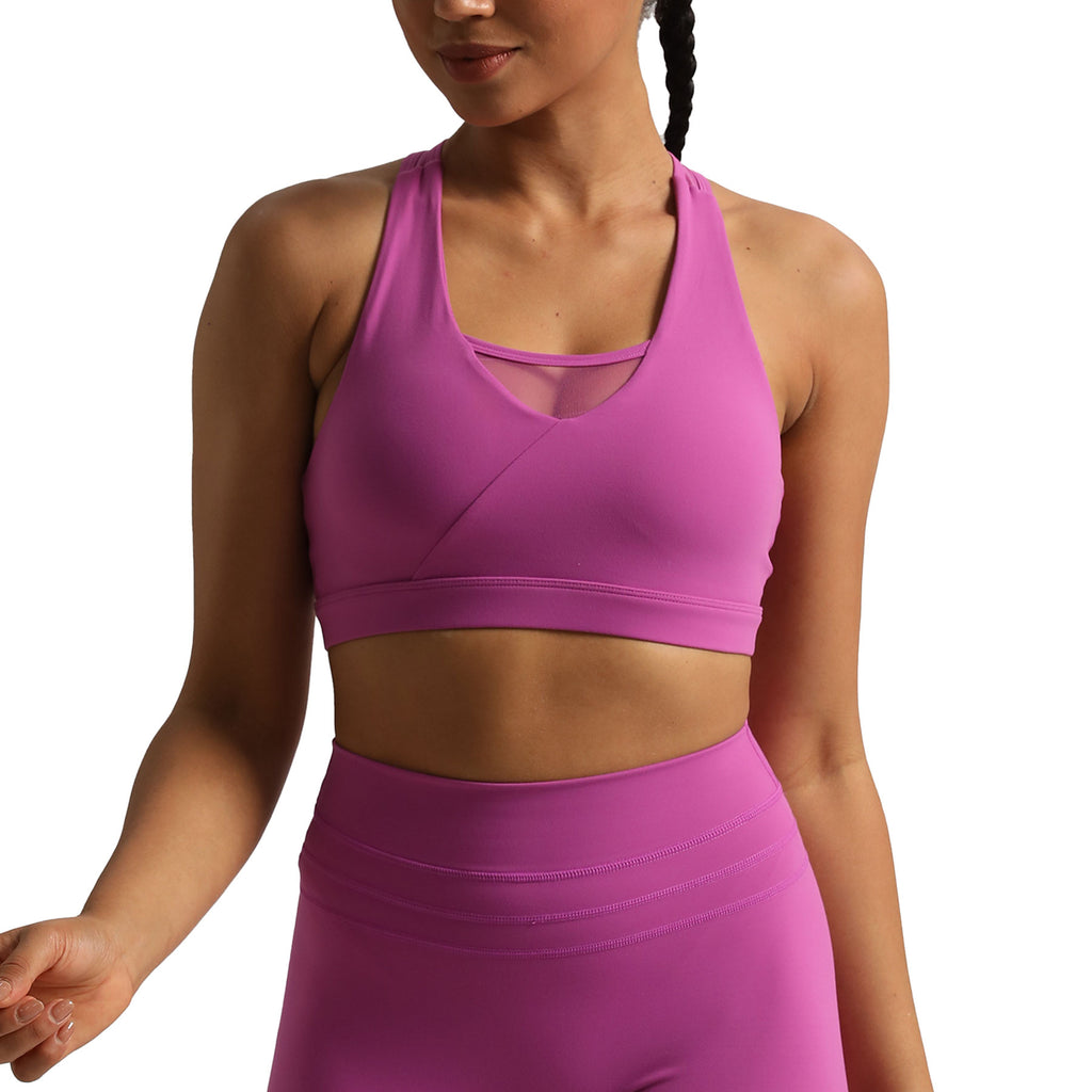 Aoxjox "Hilary" High Impact Mesh Racerback Bra