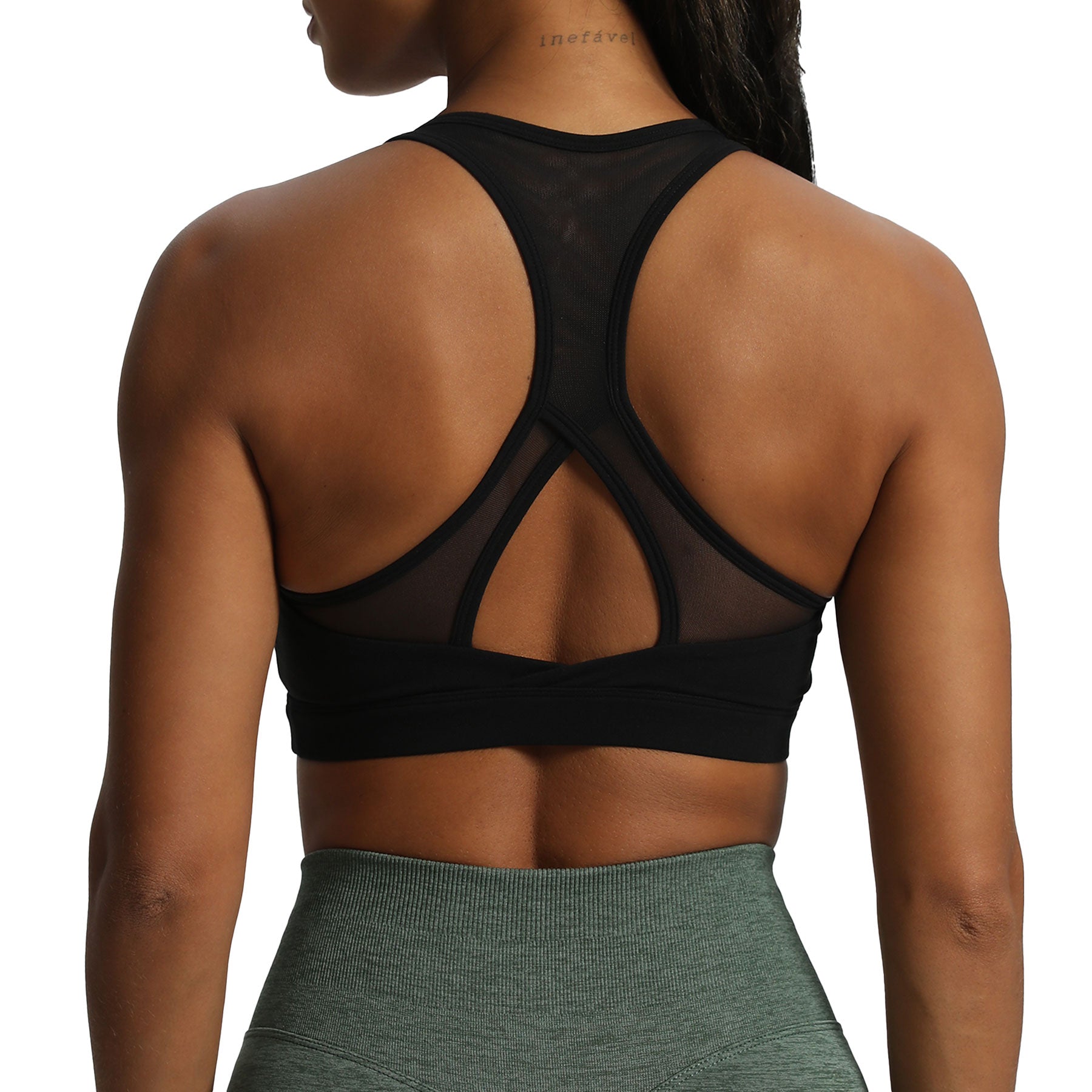Aoxjox "Hilary" High Impact Mesh Racerback Bra