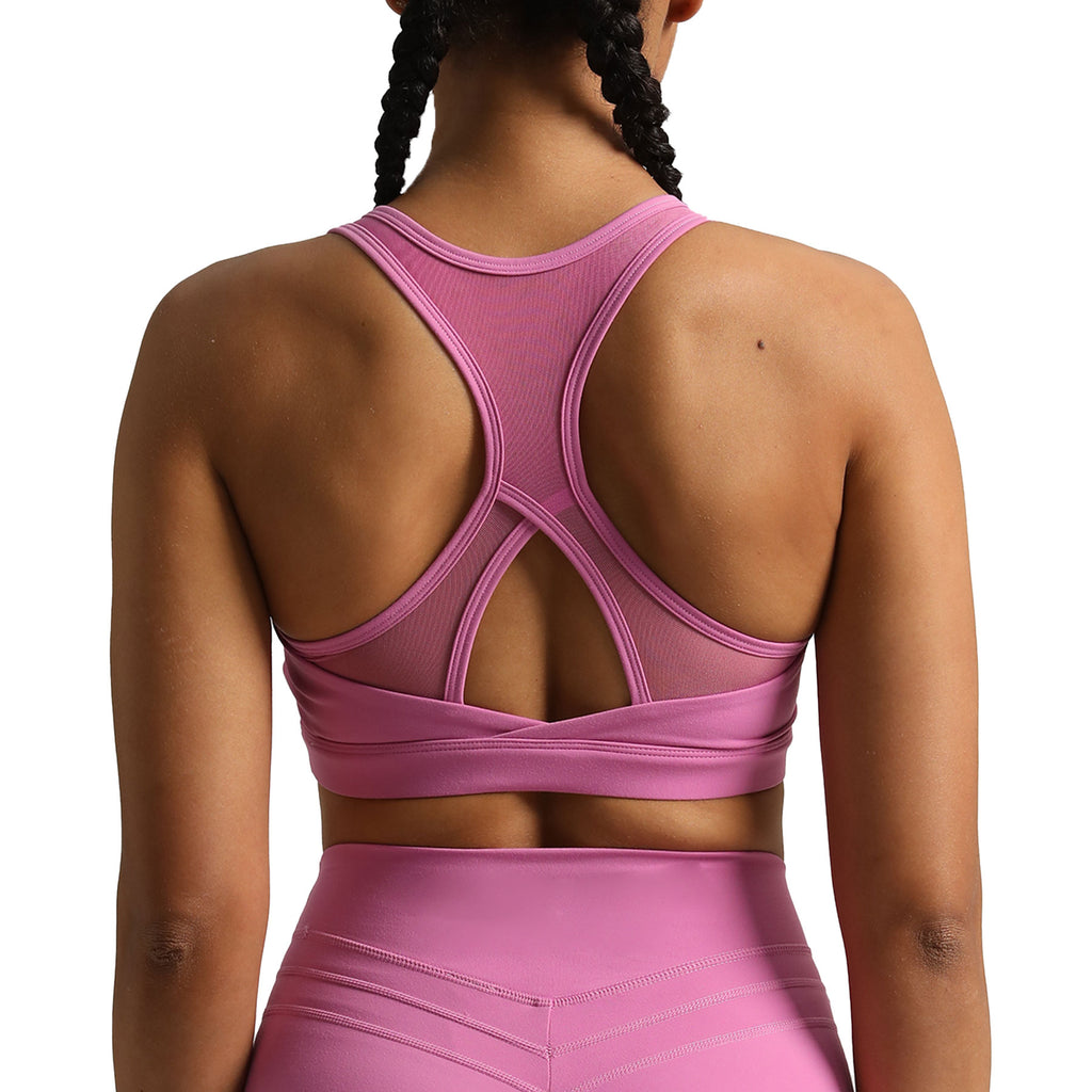 Aoxjox "Hilary" High Impact Mesh Racerback Bra