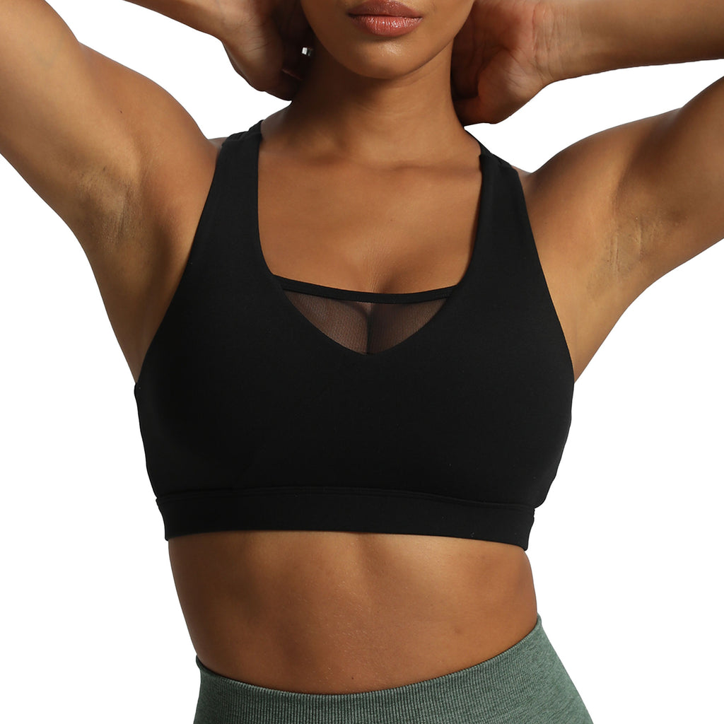 Aoxjox "Hilary" High Impact Mesh Racerback Bra