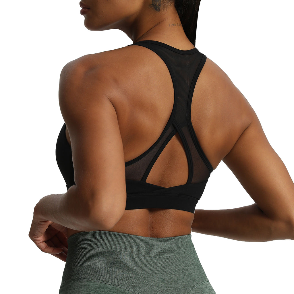 Aoxjox "Hilary" High Impact Mesh Racerback Bra