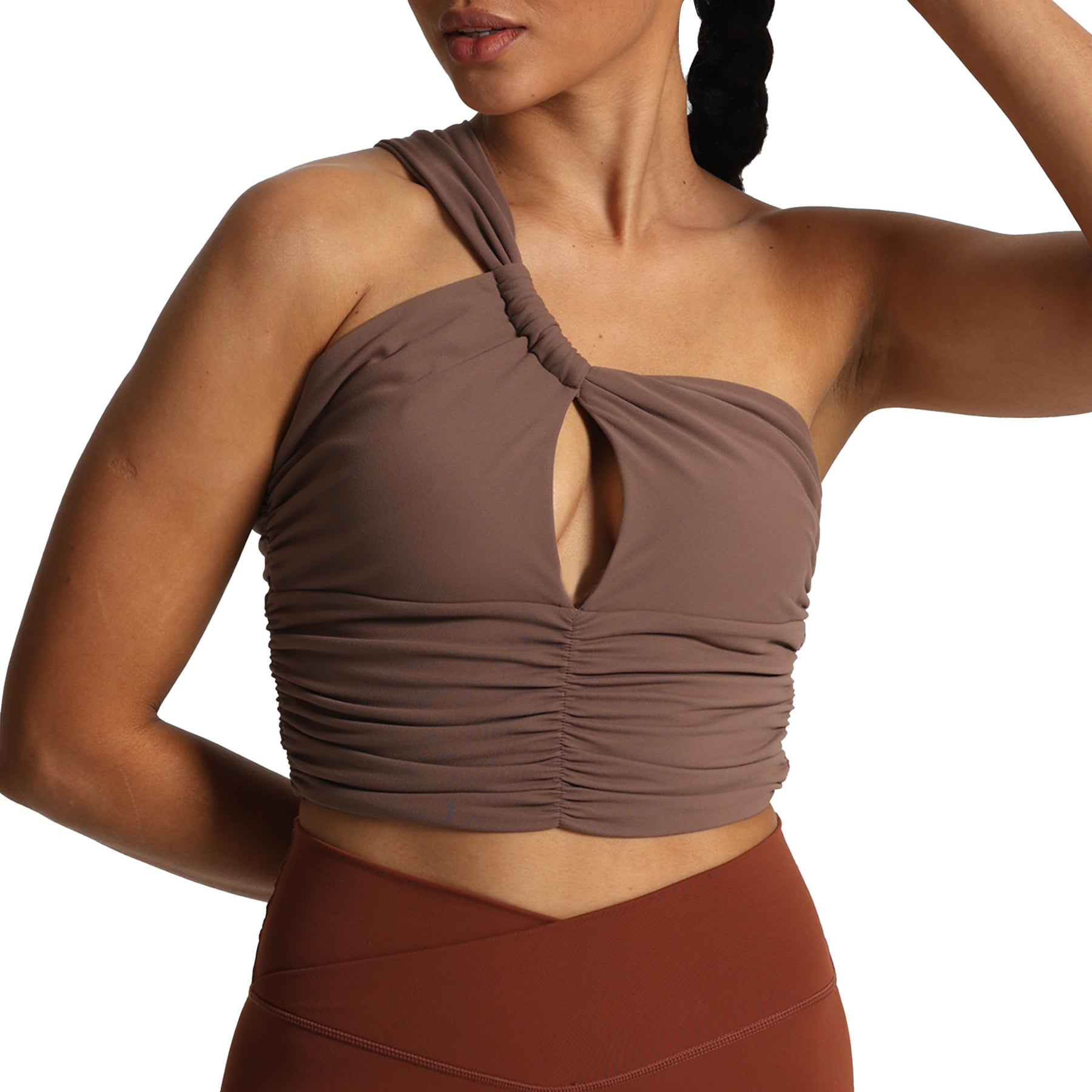 Aoxjox Chrishell One Shoulder Ruched Top