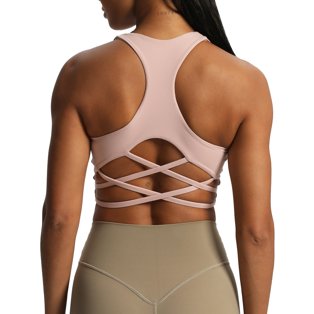 Aoxjox "Chrissy Cross" Racer Back Sports Bra