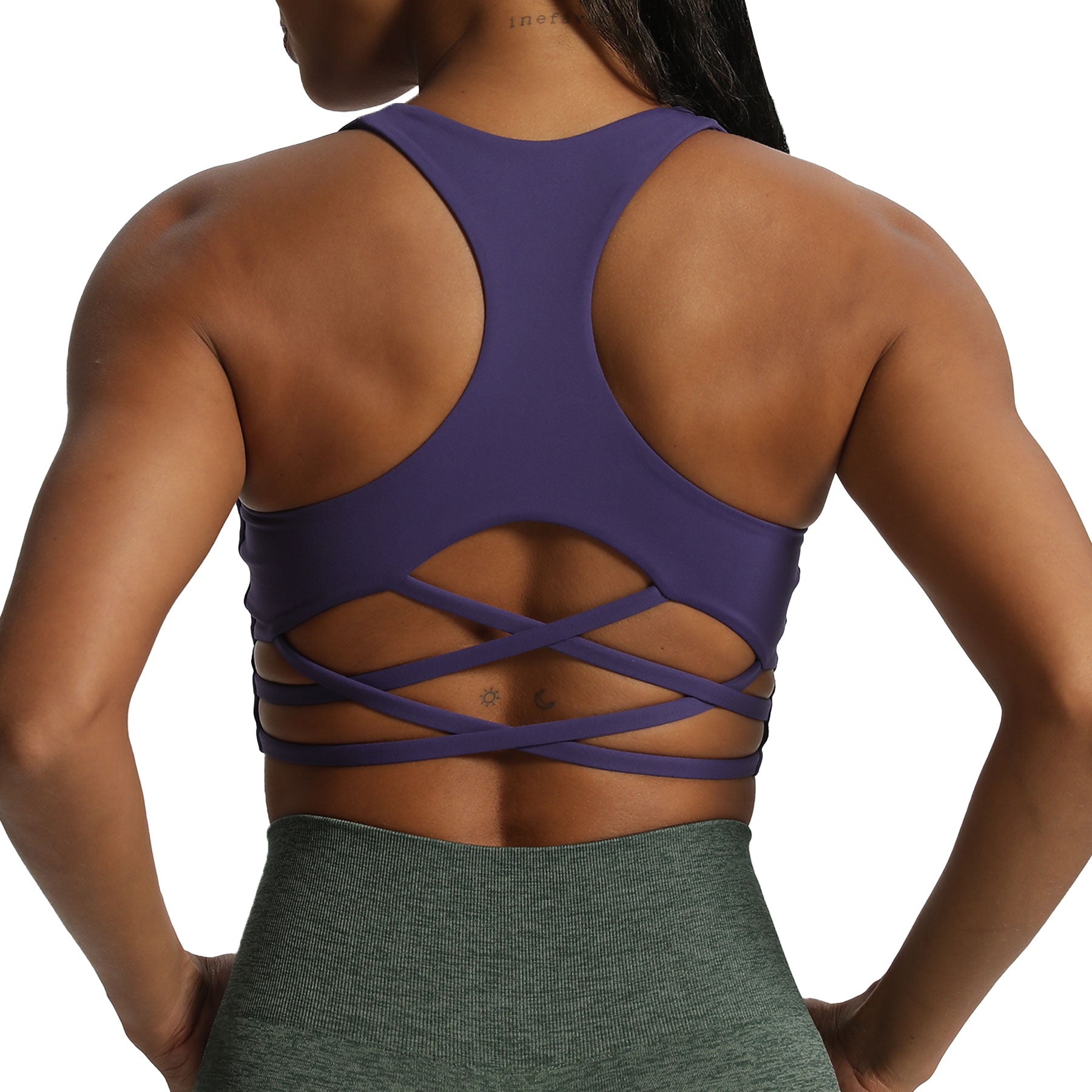 Aoxjox "Chrissy Cross" Racer Back Sports Bra