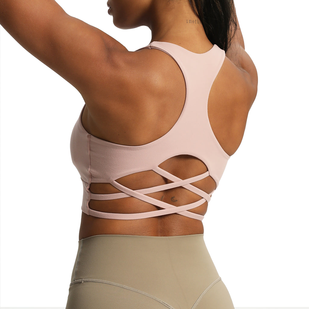 Aoxjox "Chrissy Cross" Racer Back Sports Bra