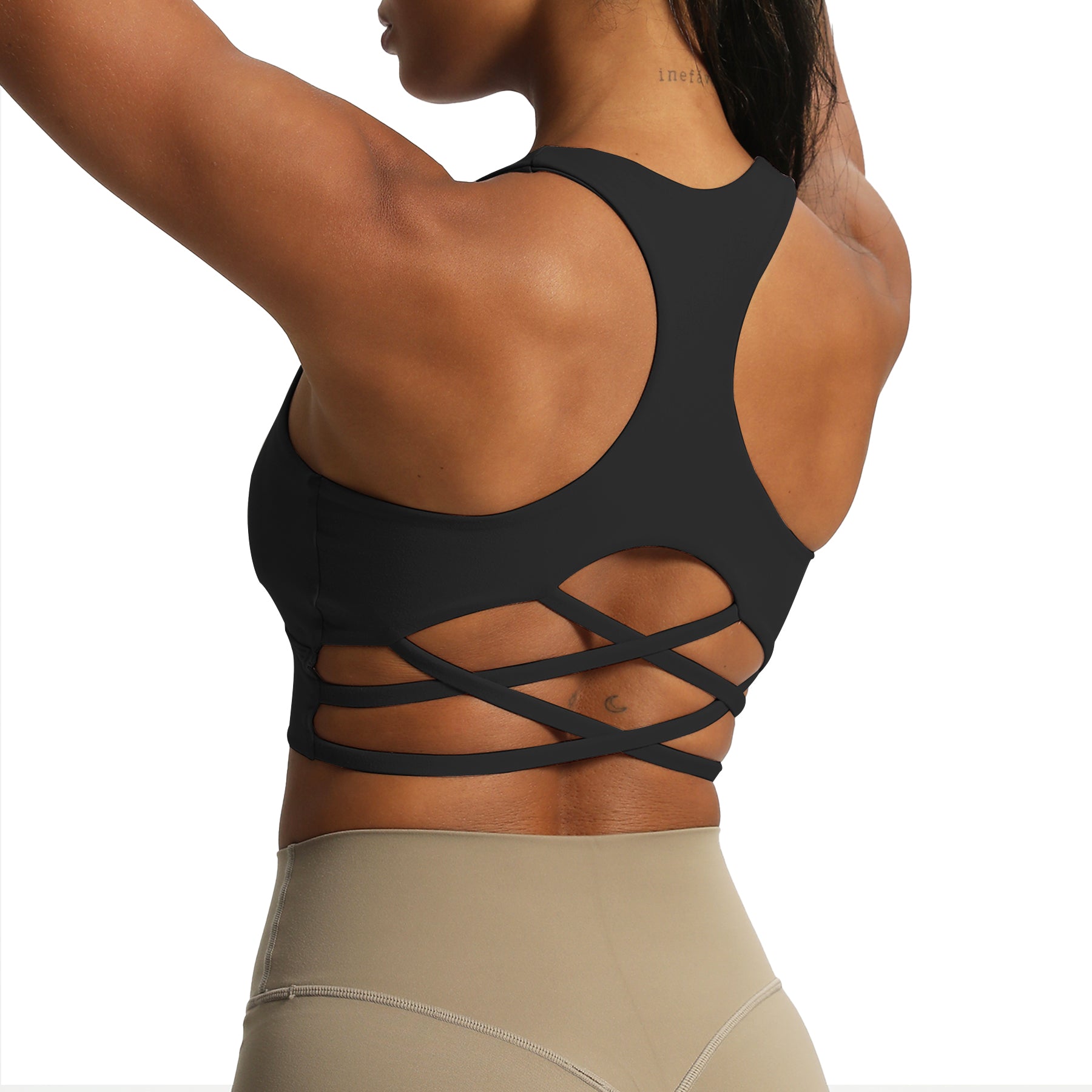 Aoxjox "Chrissy Cross" Racer Back Sports Bra