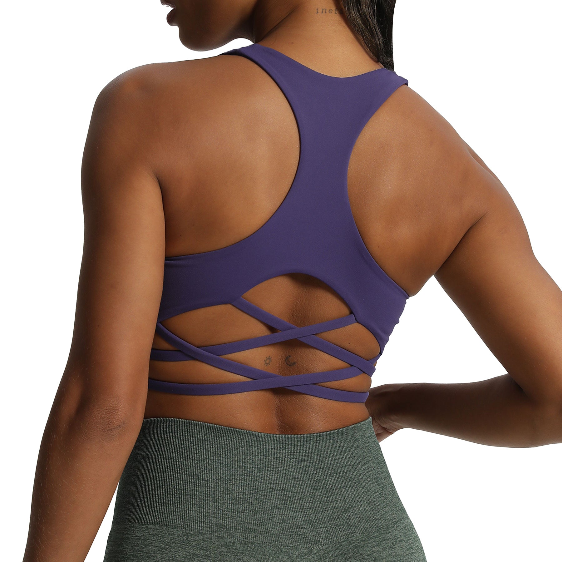 Aoxjox "Chrissy Cross" Racer Back Sports Bra