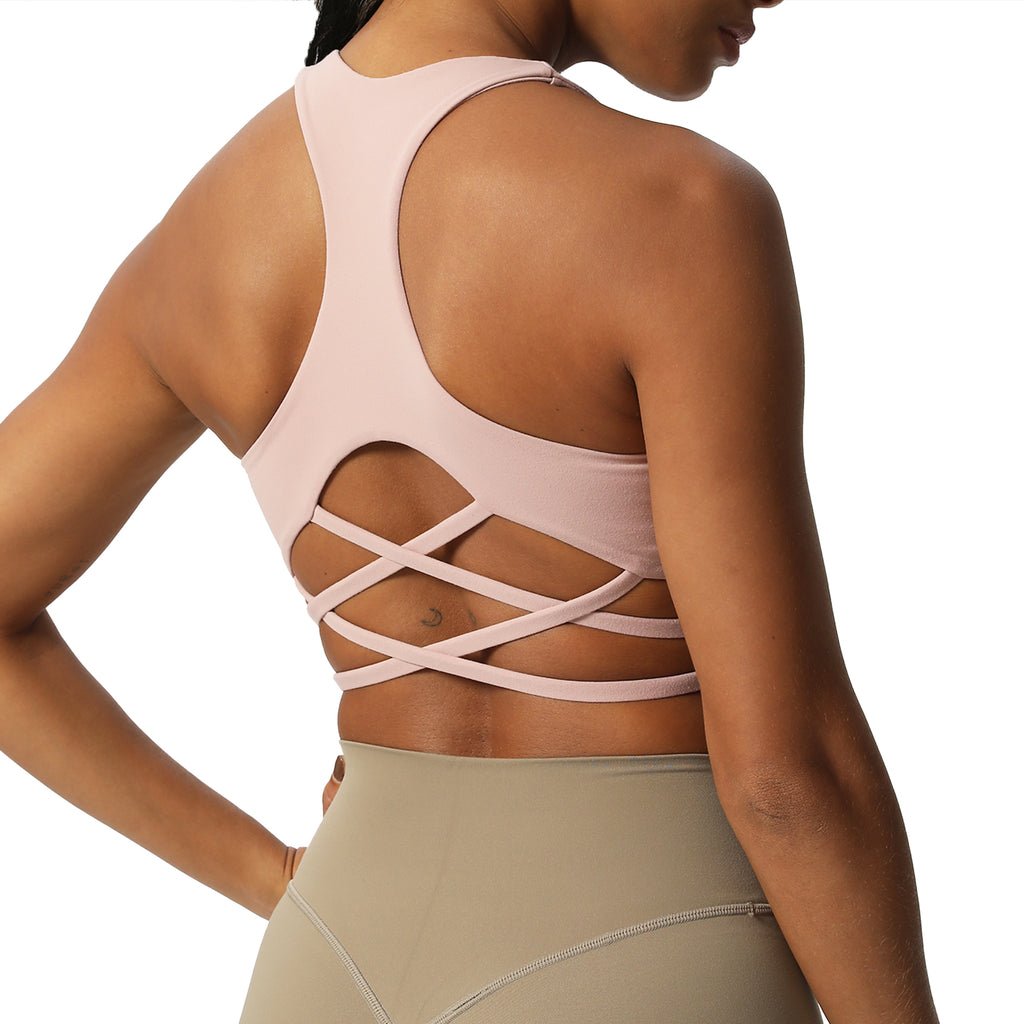Aoxjox "Chrissy Cross" Racer Back Sports Bra