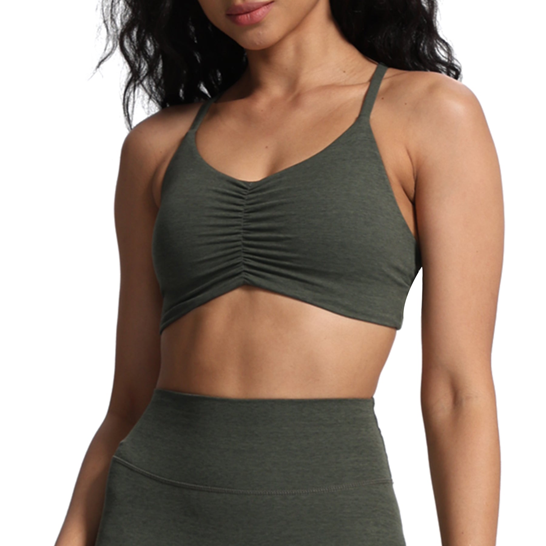 Aoxjox "Ruched Rachel" Strappy Sports Bra