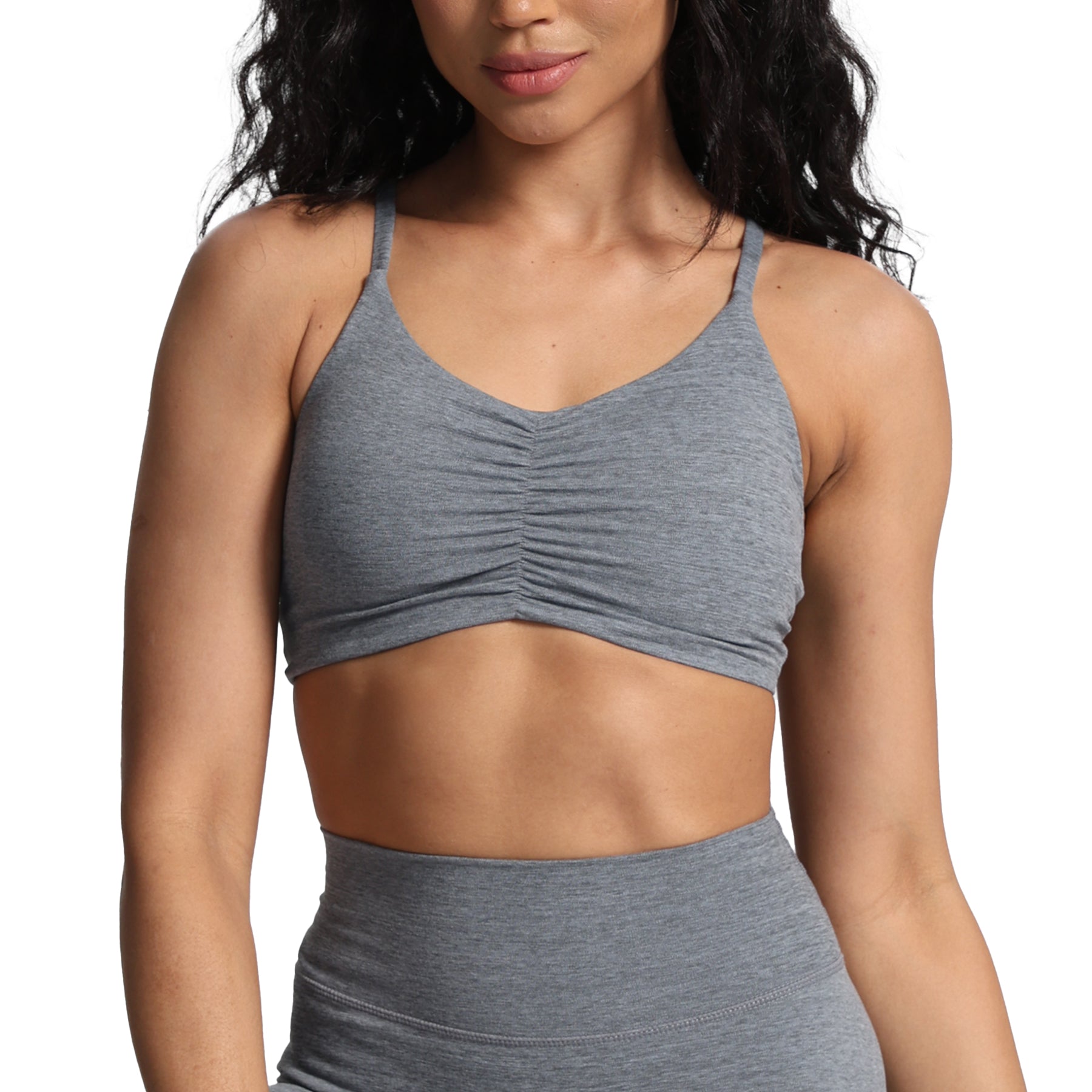 Aoxjox "Ruched Rachel" Strappy Sports Bra