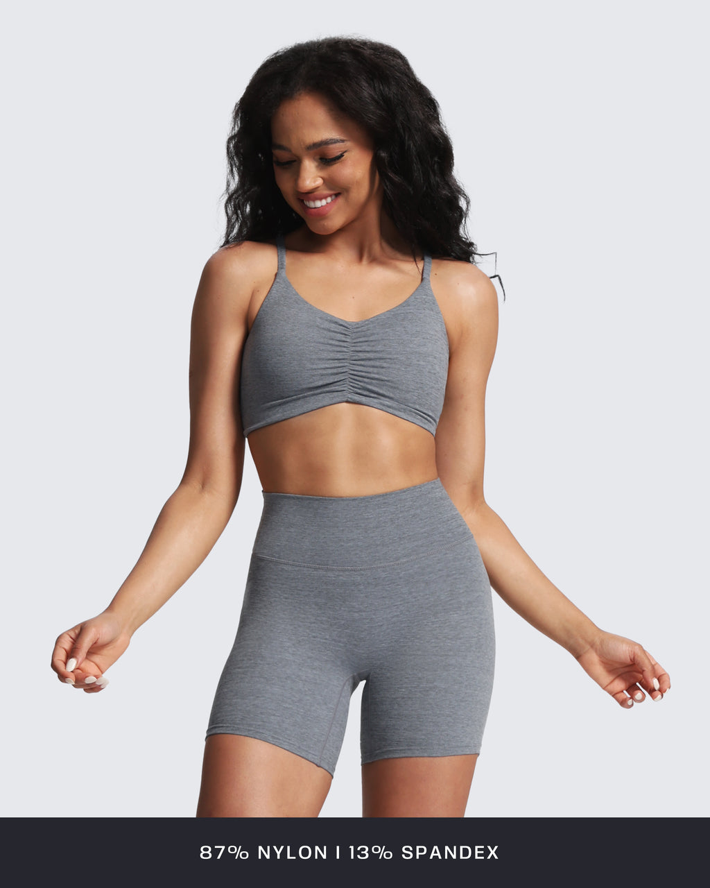 Aoxjox "Ruched Rachel" Strappy Sports Bra