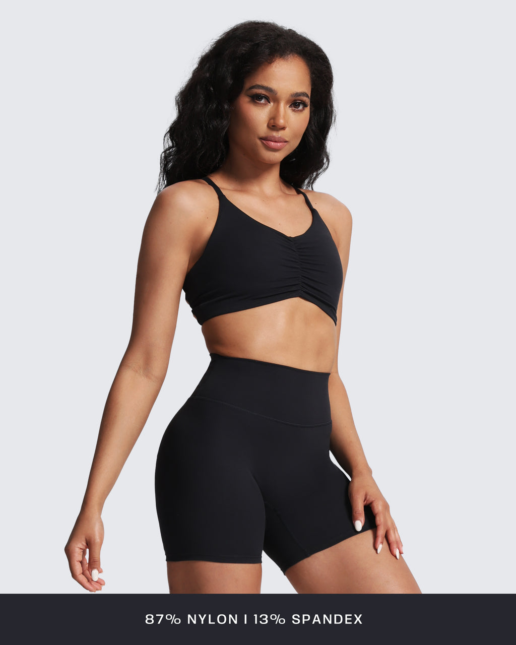Aoxjox "Ruched Rachel" Strappy Sports Bra