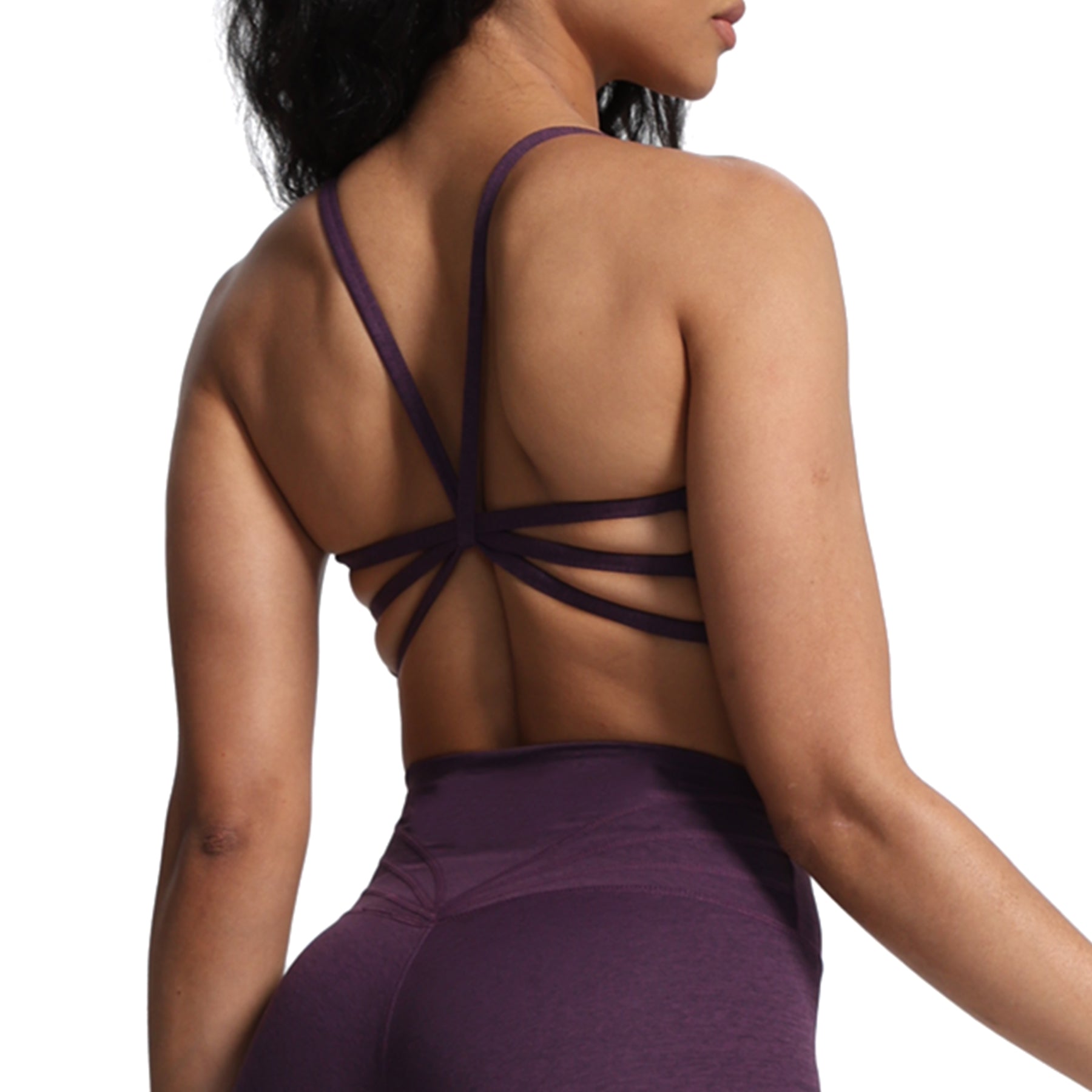 Aoxjox "Ruched Rachel" Strappy Sports Bra