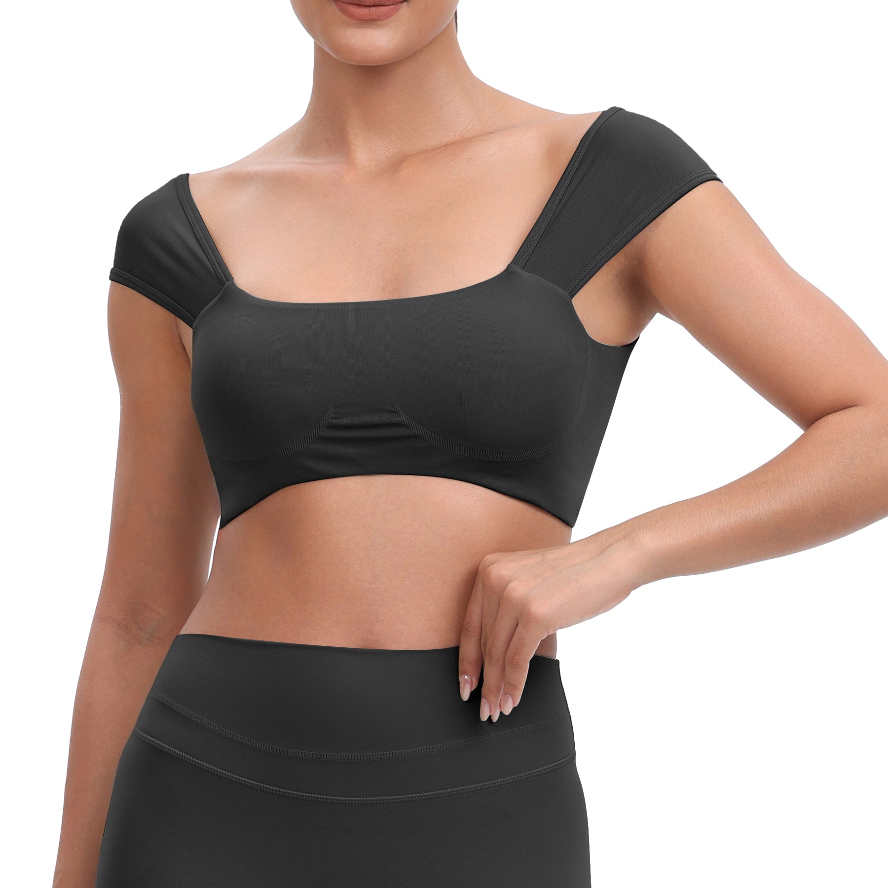 Aoxjox "Lumira" Seamless Cap Shoulder Sports Bra