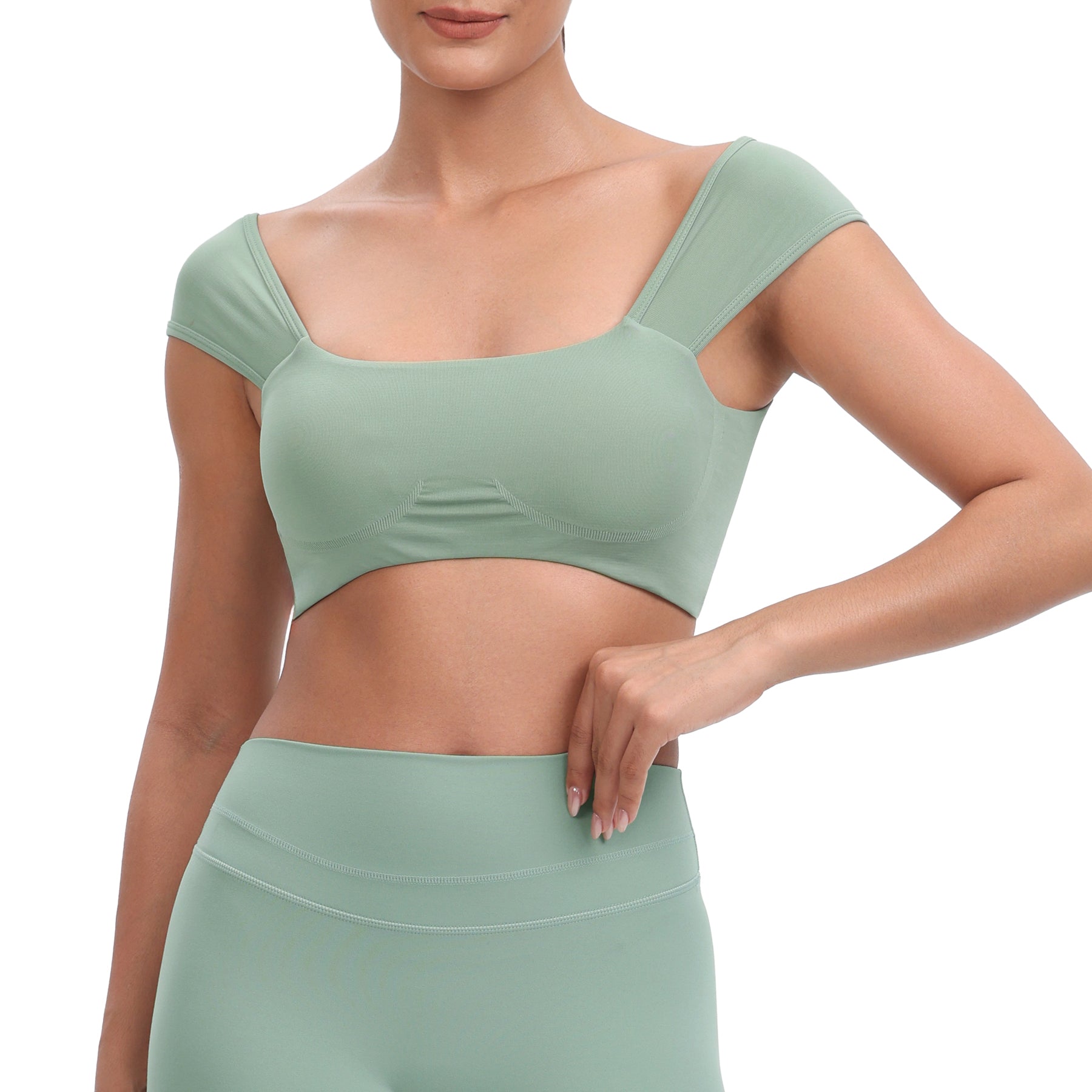 Aoxjox "Lumira" Seamless Cap Shoulder Sports Bra