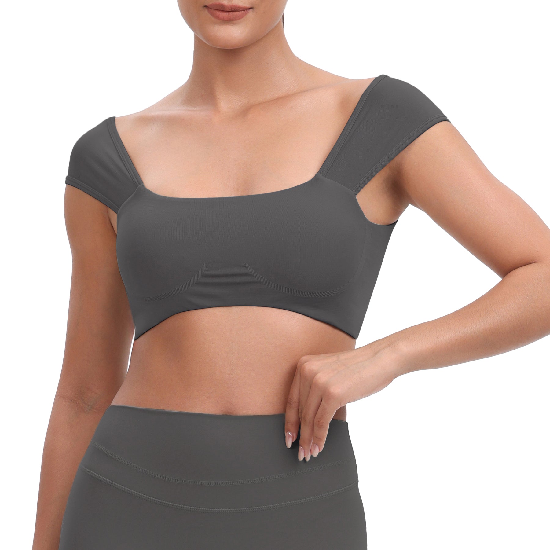 Aoxjox "Lumira" Seamless Cap Shoulder Sports Bra