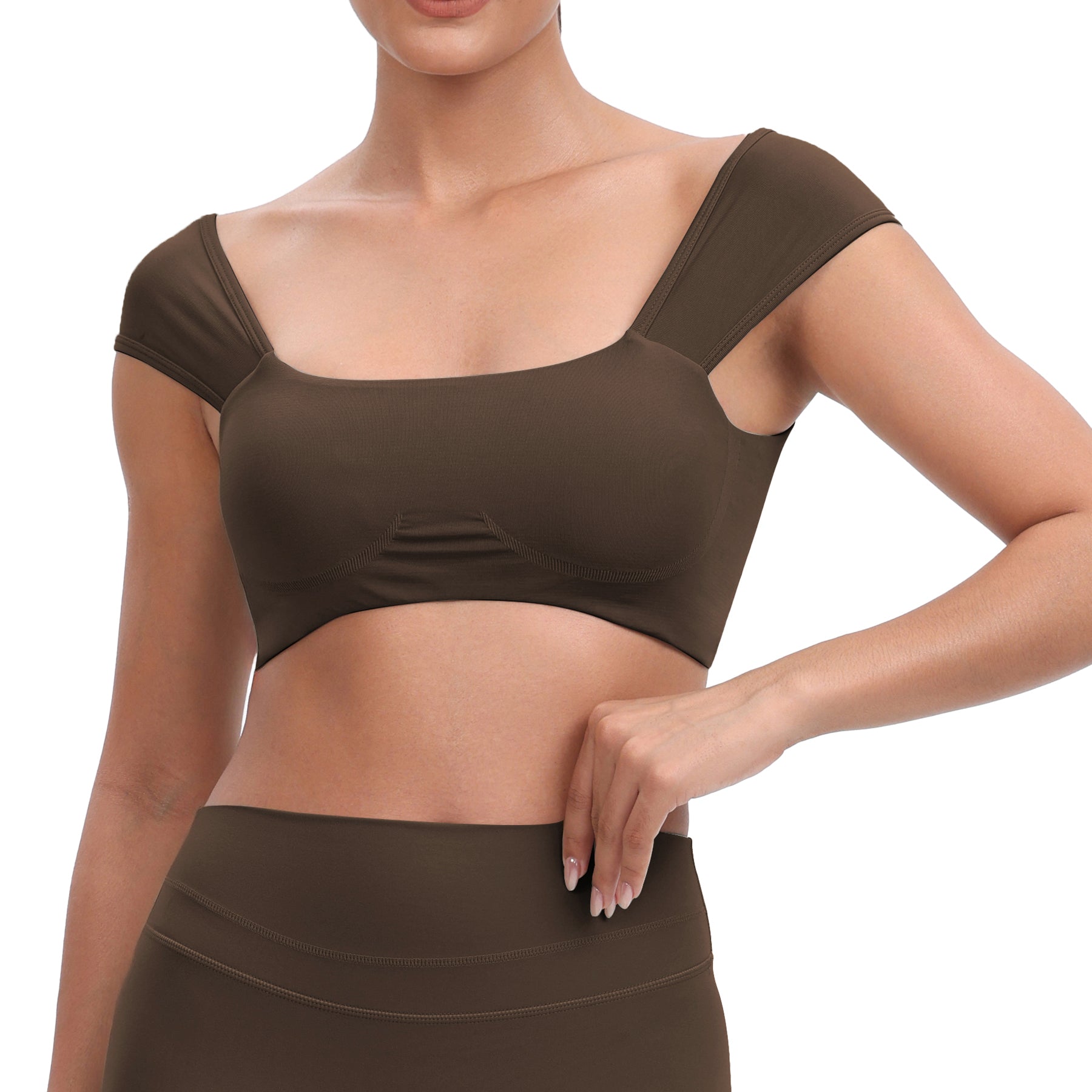 Aoxjox "Lumira" Seamless Cap Shoulder Sports Bra