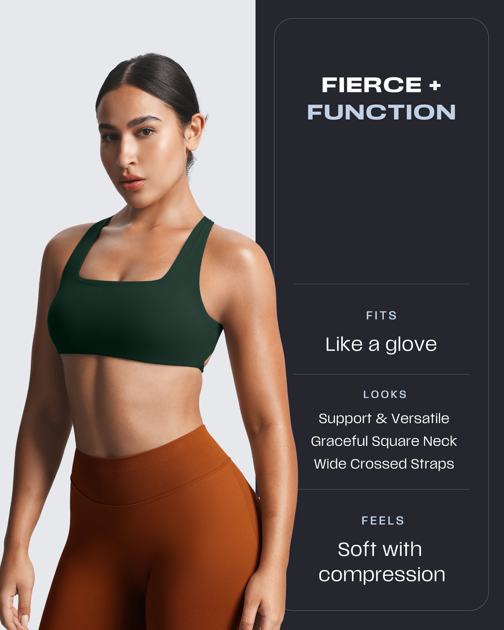 Aoxjox Emma Square Neck Sports Bra