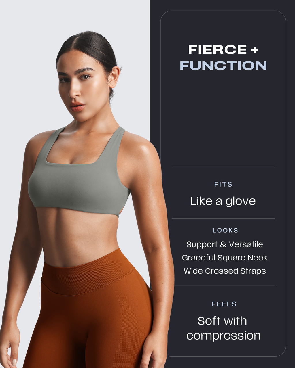 Aoxjox Emma Square Neck Sports Bra