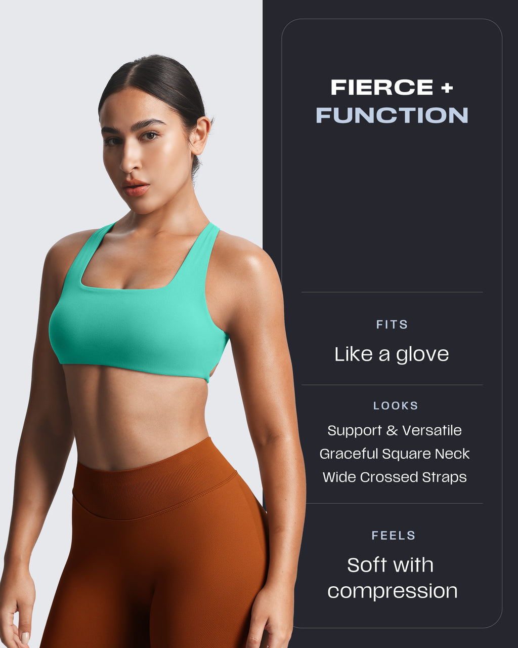 Aoxjox Emma Square Neck Sports Bra
