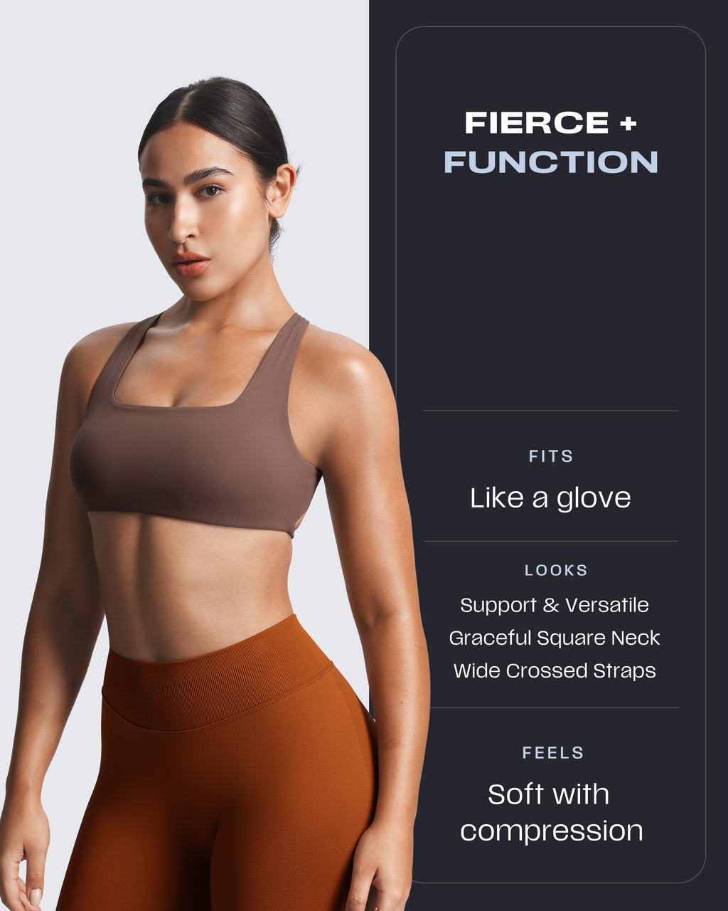 Aoxjox Emma Square Neck Sports Bra