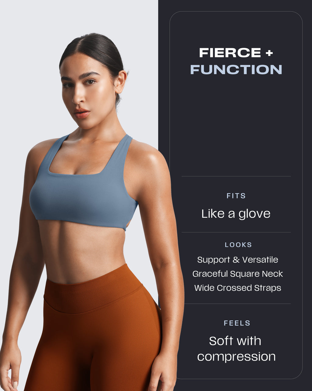 Aoxjox Emma Square Neck Sports Bra
