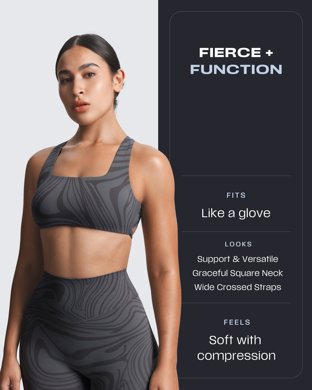Aoxjox Emma Square Neck Sports Bra