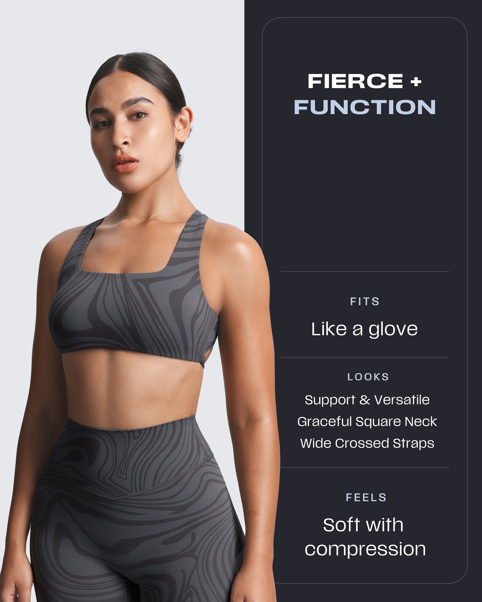 Aoxjox Emma Square Neck Sports Bra