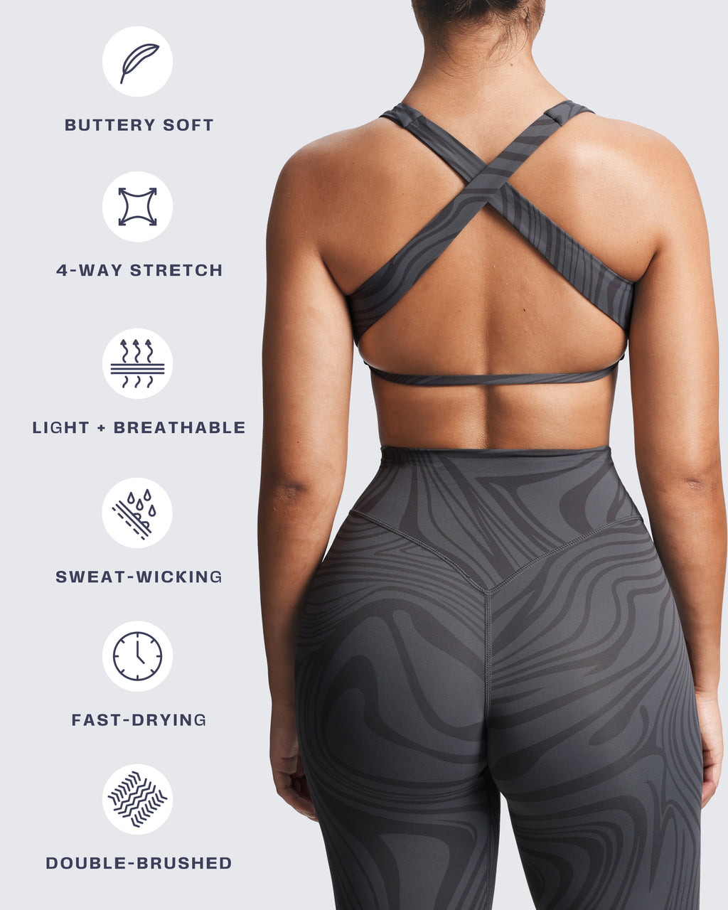 Aoxjox Emma Square Neck Sports Bra
