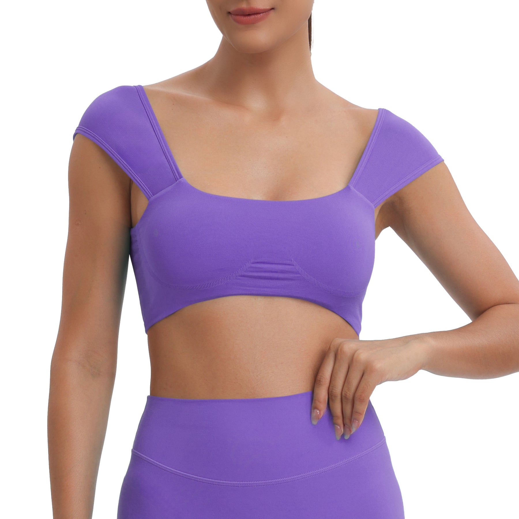 Aoxjox "Lumira" Seamless Cap Shoulder Sports Bra