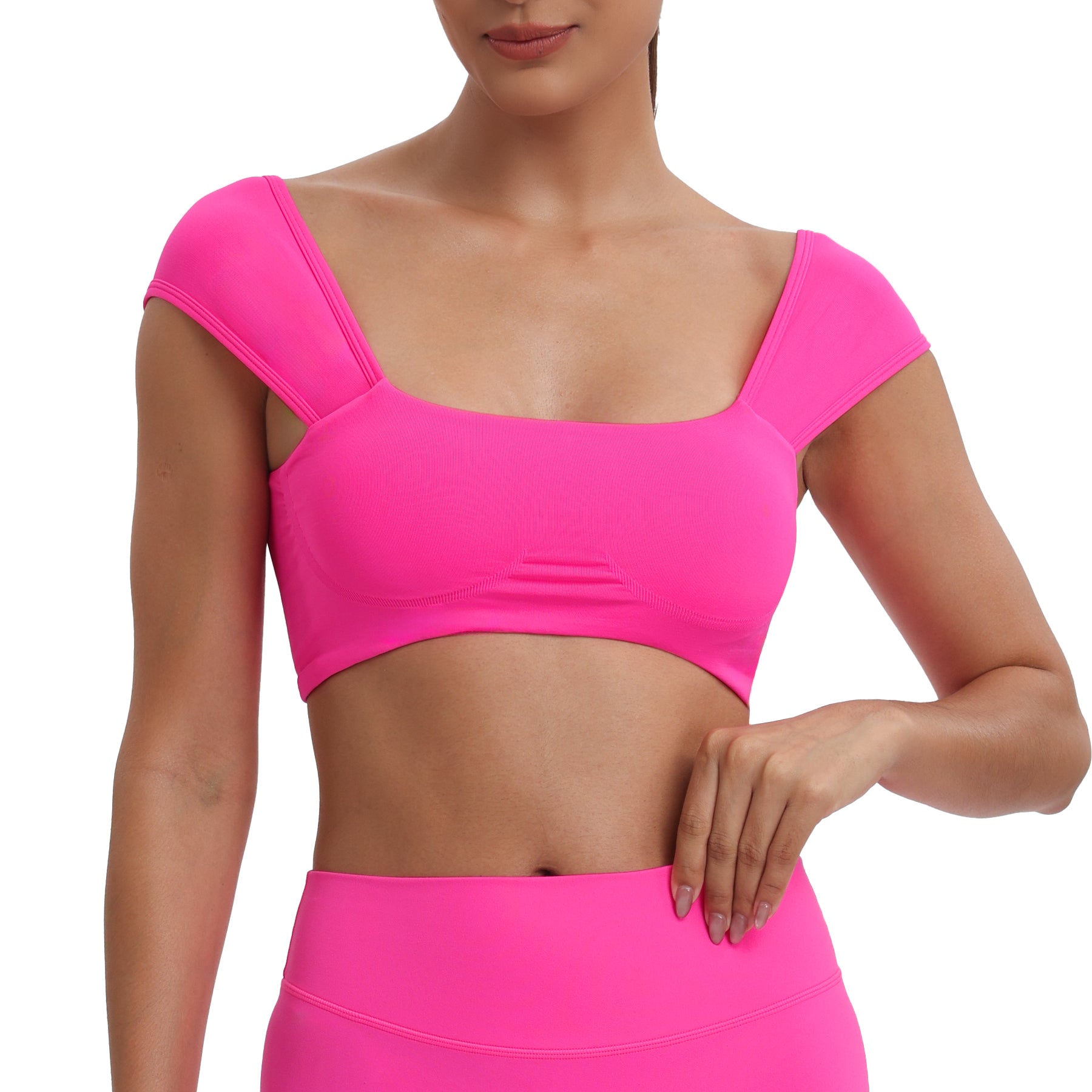 Aoxjox "Lumira" Seamless Cap Shoulder Sports Bra