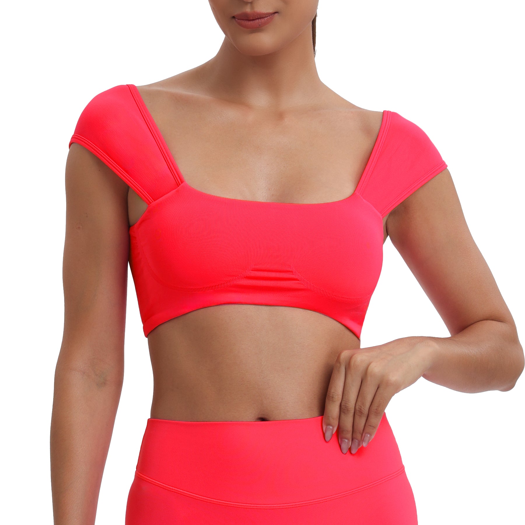 Aoxjox "Lumira" Seamless Cap Shoulder Sports Bra