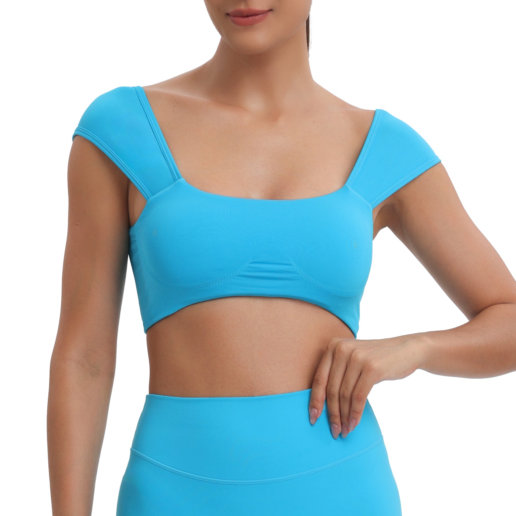 Aoxjox "Lumira" Seamless Cap Shoulder Sports Bra