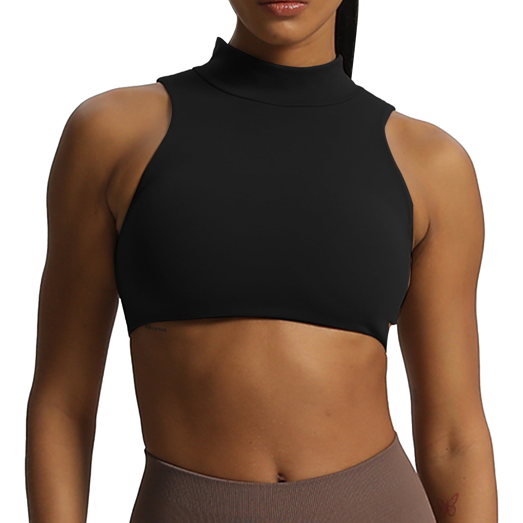 Aoxjox "Kim" Cut Out Faux Turtle Neck
