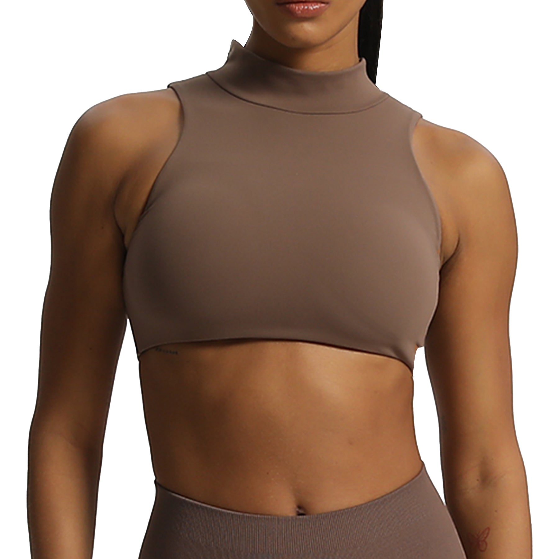 Aoxjox "Kim" Cut Out Faux Turtle Neck