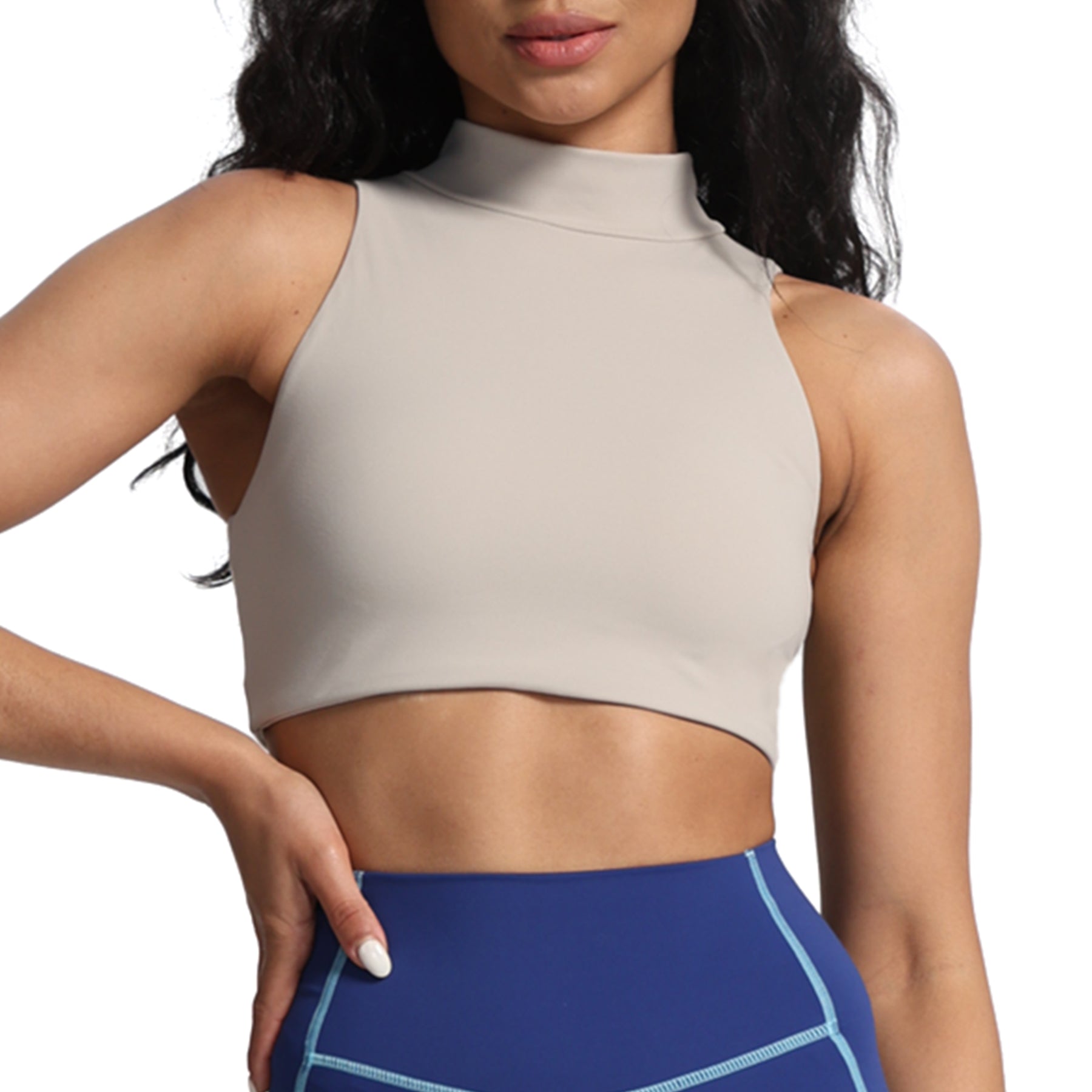 Aoxjox "Kim" Cut Out Faux Turtle Neck
