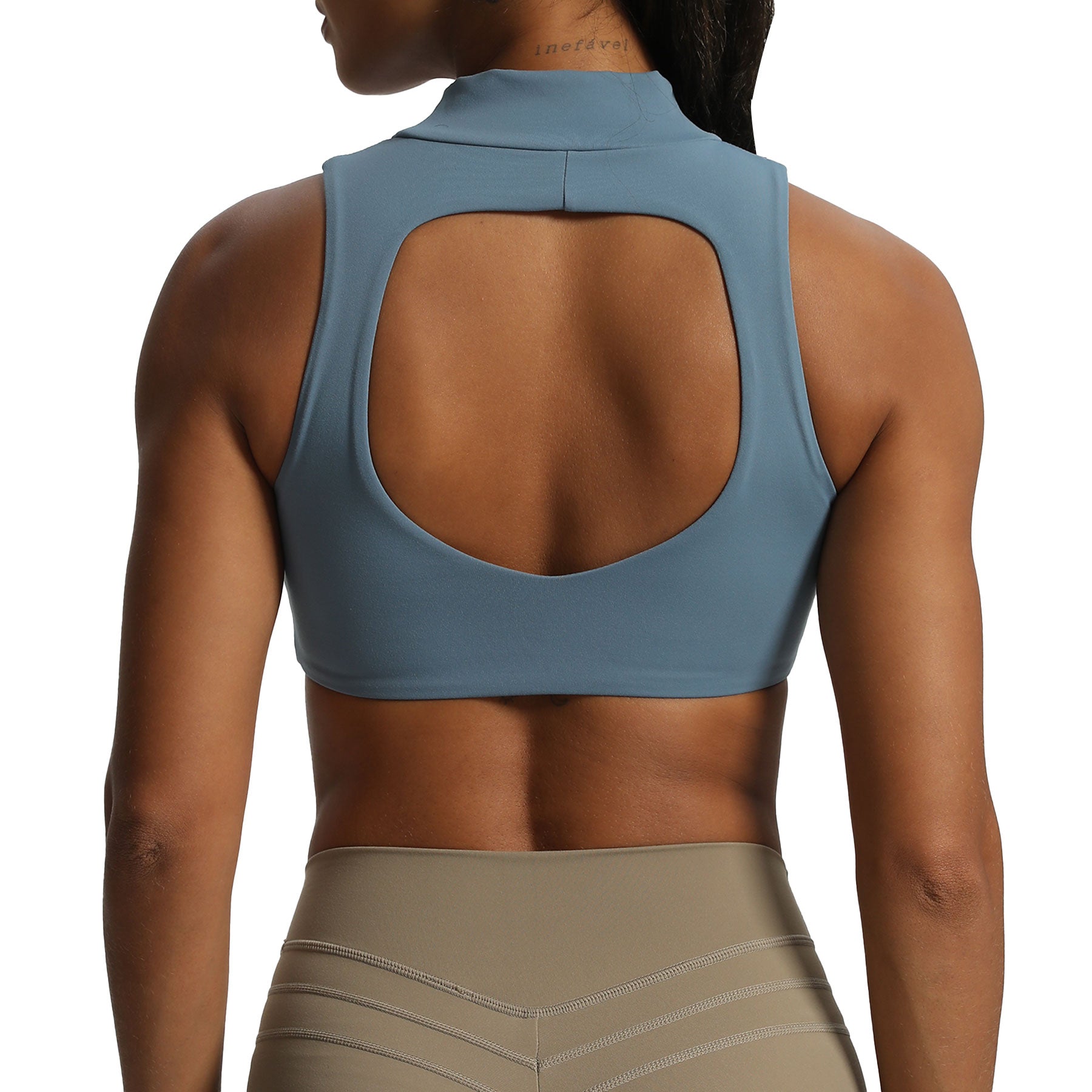 Aoxjox "Kim" Cut Out Faux Turtle Neck
