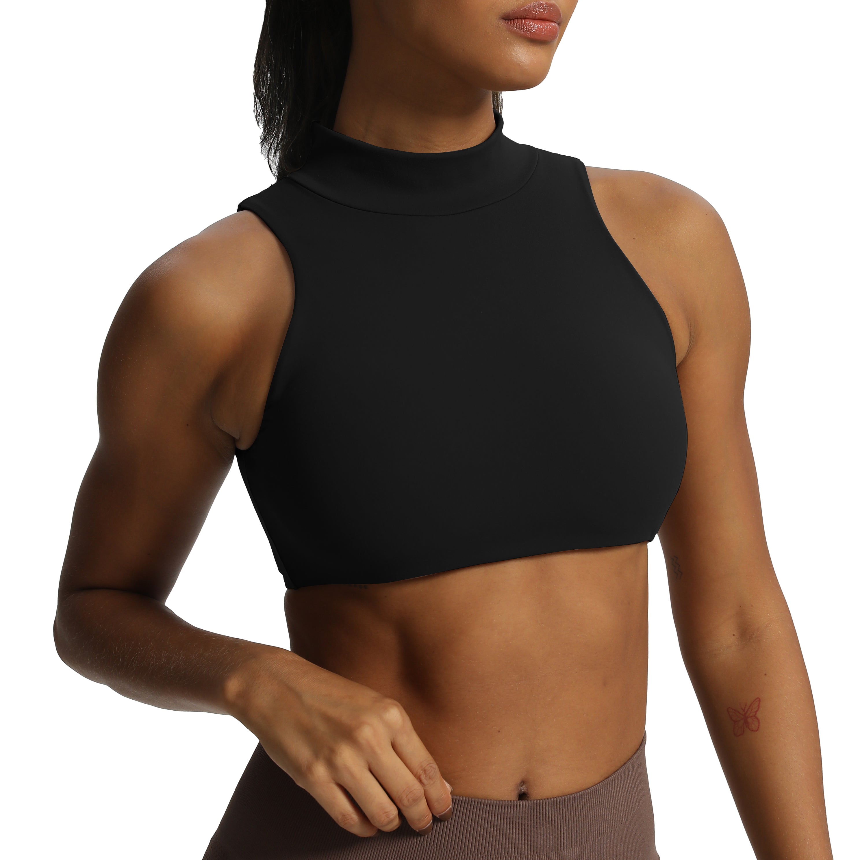 Aoxjox "Kim" Cut Out Faux Turtle Neck