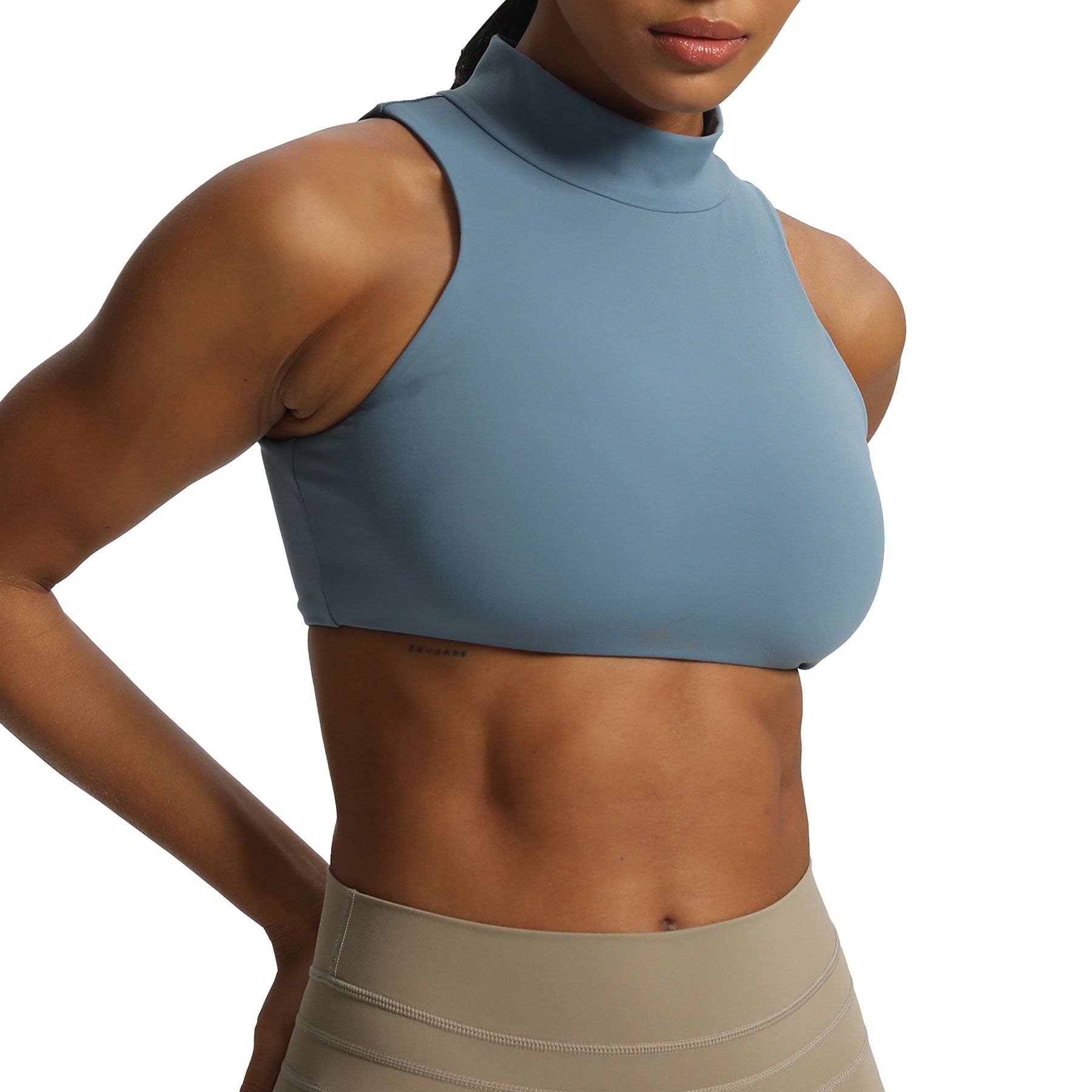 Aoxjox "Kim" Cut Out Faux Turtle Neck