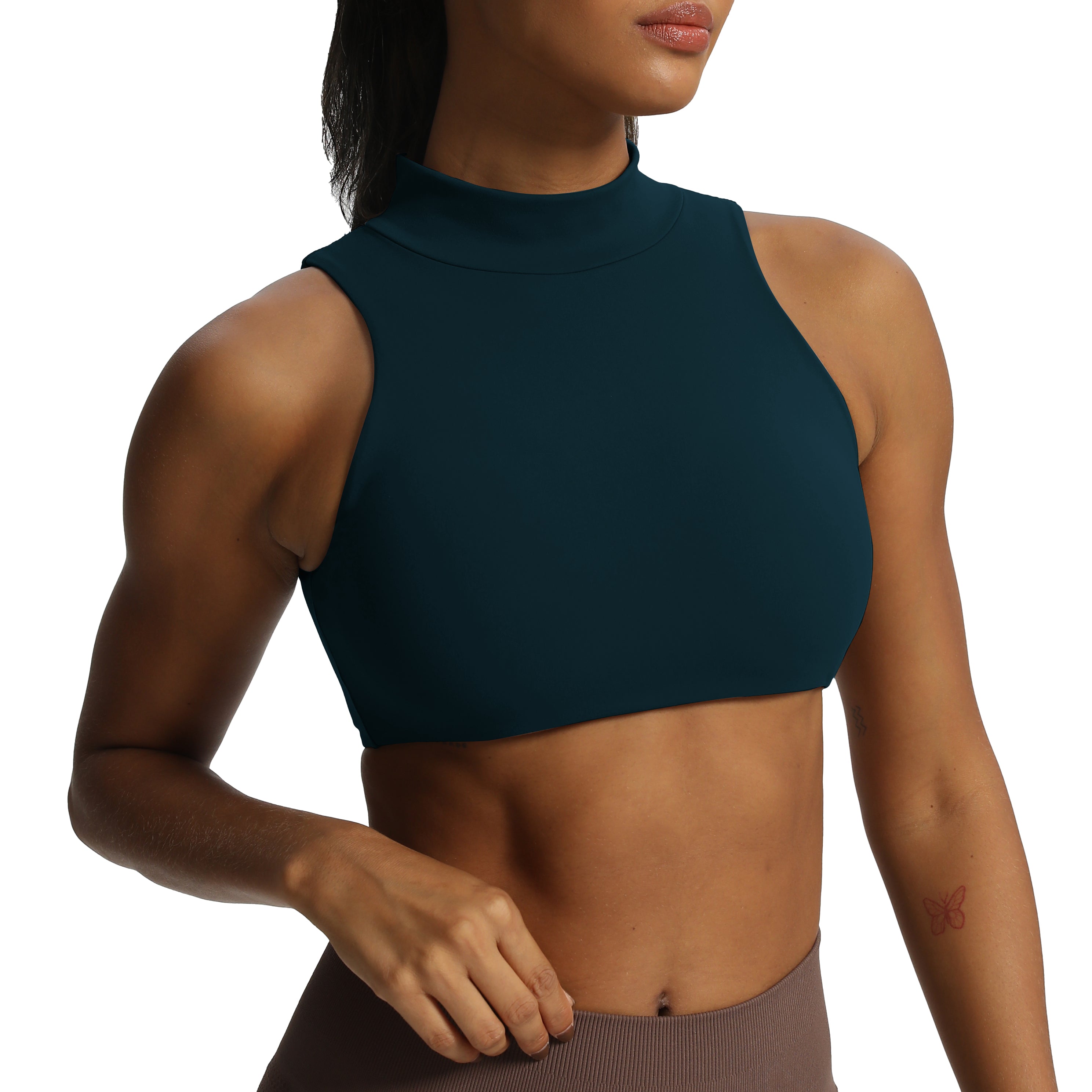 Aoxjox "Kim" Cut Out Faux Turtle Neck