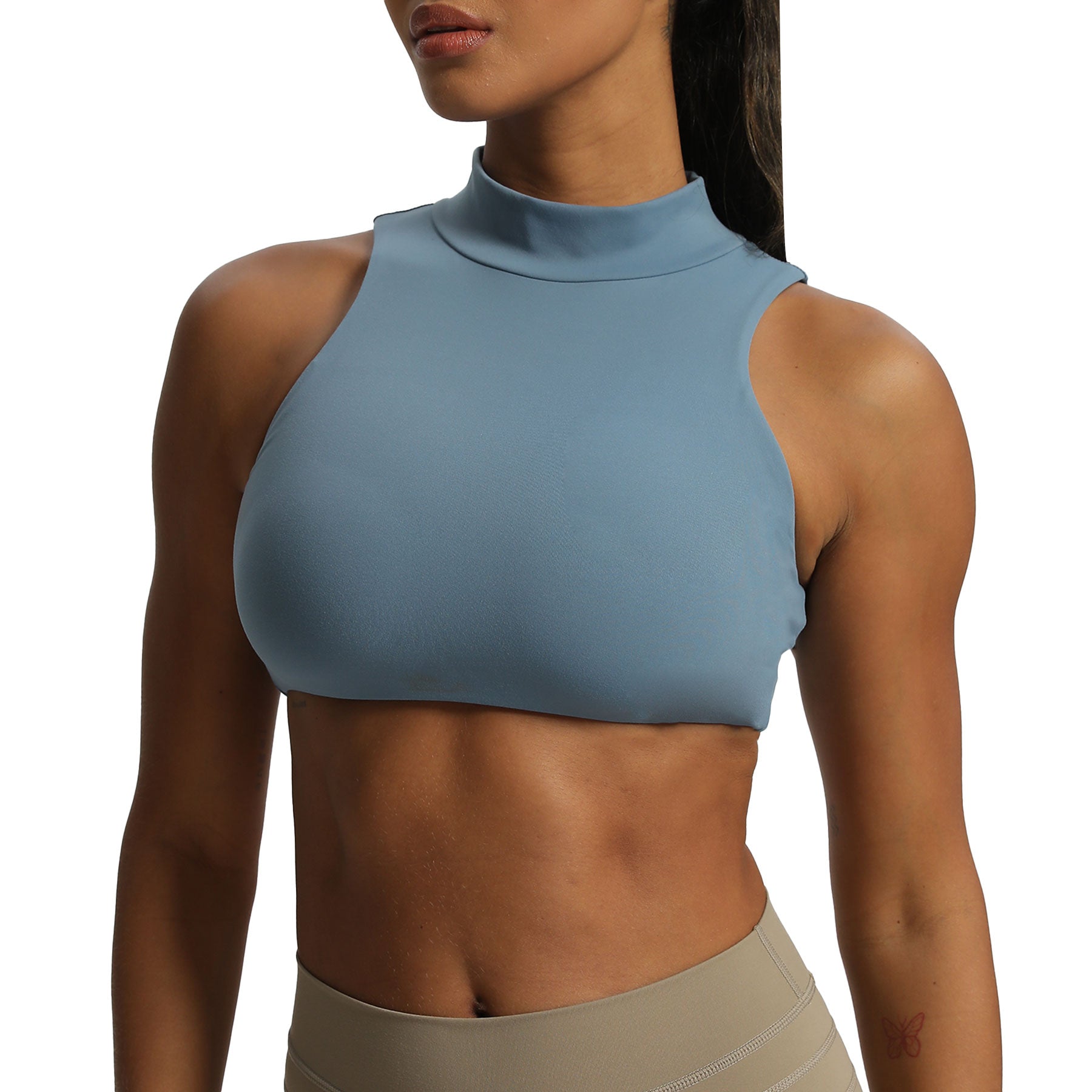 Aoxjox "Kim" Cut Out Faux Turtle Neck