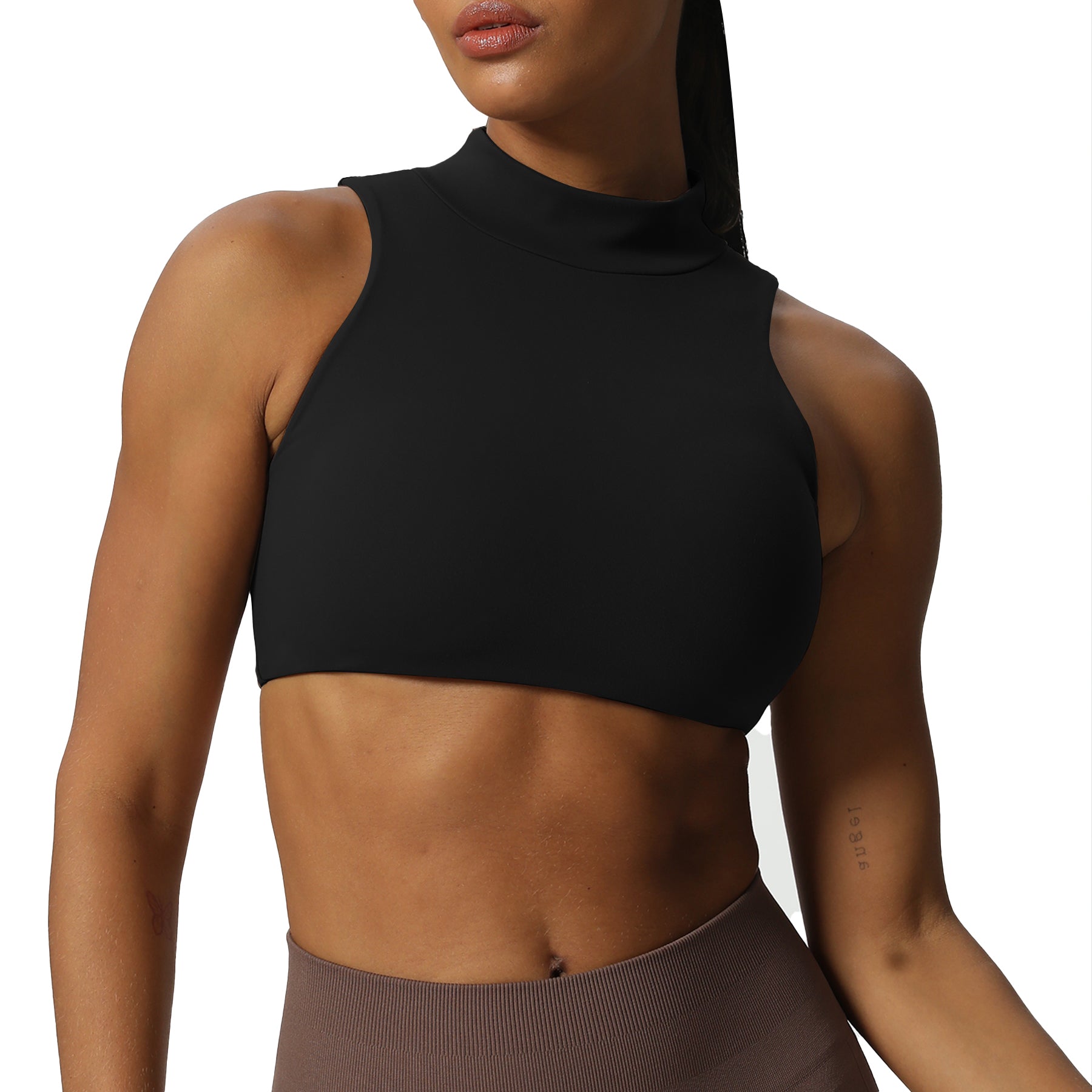 Aoxjox "Kim" Cut Out Faux Turtle Neck