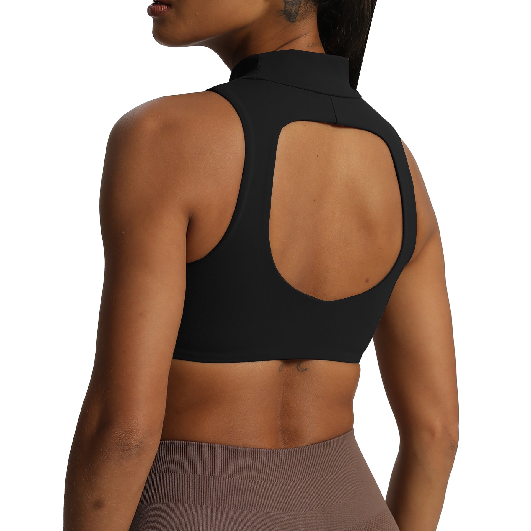 Aoxjox "Kim" Cut Out Faux Turtle Neck
