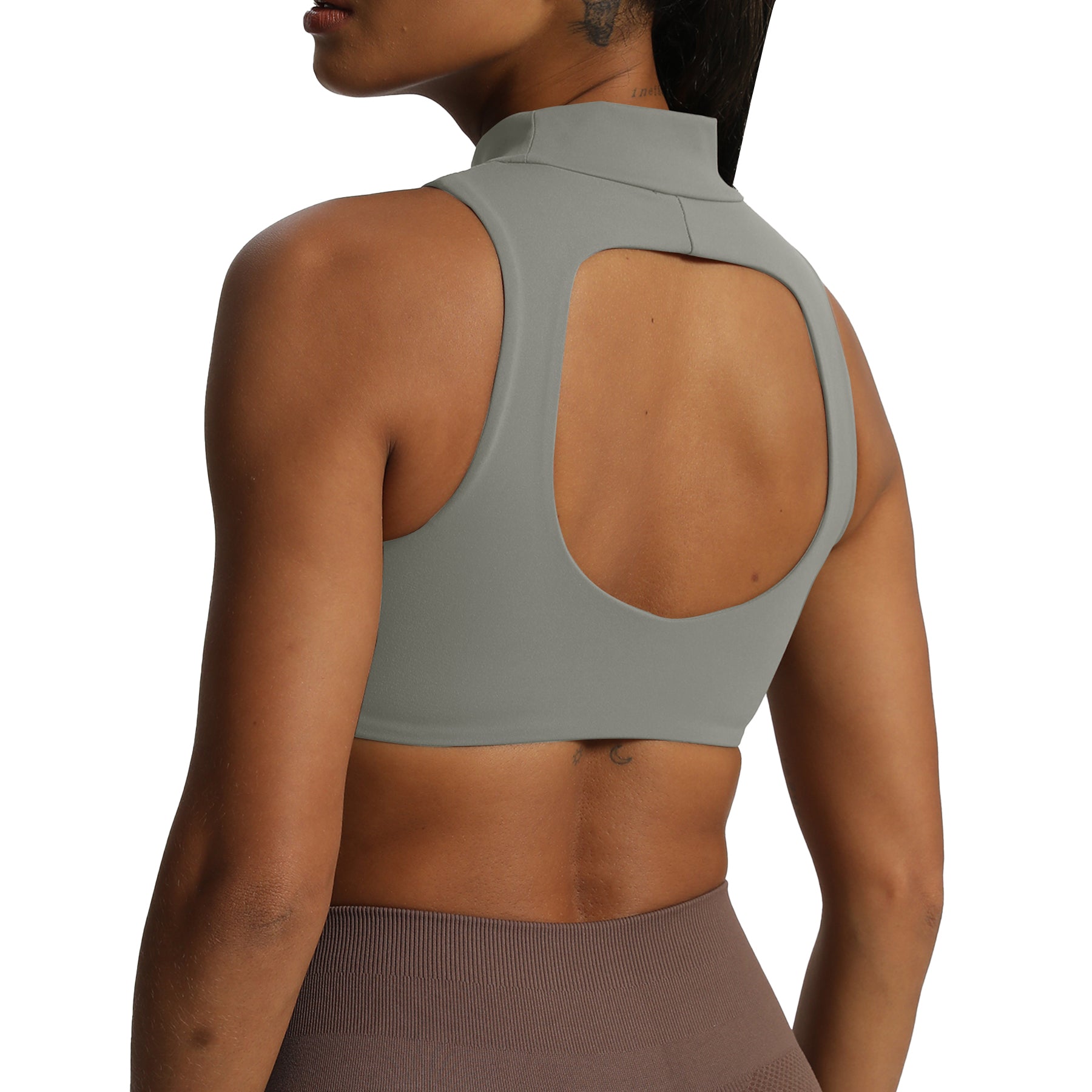Aoxjox "Kim" Cut Out Faux Turtle Neck